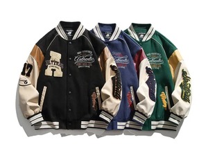 Custom wool men varsity <b>jackets</b> with logo embroidery <b>thick</b> varsity <b>jackets</b> for winter outerwear - Product Image 2