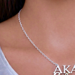 Collier AKA Silver Soror avec pendentif lettre en argent, bijou élégant, accessoire de mode minimaliste, à porter au quotidien - Product Image 5