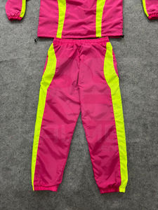 ชุดเซ็ตเสื้อแจ็คเก็ตและกางเกงขายาวแบบมีเชือกผูก 2 ชิ้น ผลิตจากไนลอน 100% กันน้ำ เหมาะสำหรับใส่ลำลองหรือเล่นกีฬา สำหรับผู้ชาย - Product Image 5