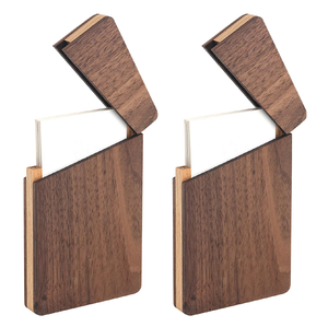 Wood Business <b>Card</b> Case Customized Square Wood Name <b>Card</b> Organizer Display Holder Best Selling Sale - Product Image 6