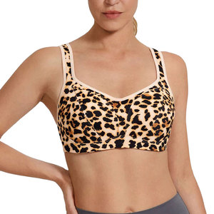 Women's Seamless Scoop Neck Sports Bra <b>Medium</b> Support Spaghetti Strap Solid Color Yoga Activewear <b>Brown</b> - Product Image 5