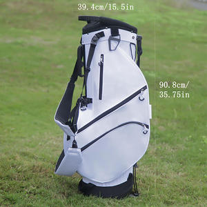 Lightweight Poly Golf Stand Bag with Zipper Closure <b>Large</b> Capacity Custom Logo Accepted Portable & Durable Carry Strap - Product Image 3