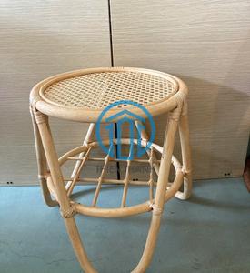 Mesa Auxiliar de Ratán, Mesa de Centro de Mimbre Tejida a Mano Estilo Boho para Sala de Estar y Dormitorio - Product Image 4