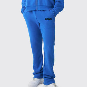 Men's Baggy Sweatpants Custom Washed <b>Stacked</b> with Canvas Heavyweight Wholesale Casual Style Pants - Product Image 2