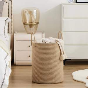 Stylish Jute <b>Basket</b> – Handmade Natural Fiber <b>Storage</b> <b>Basket</b> for Modern and Rustic Interior Decoration - Product Image 5