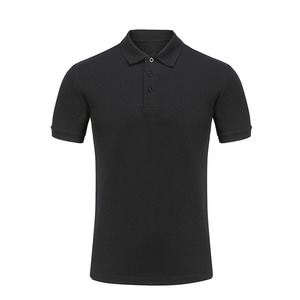 Camiseta polo de manga corta para hombre, de color liso, con diseño de logotipo personalizado bordado e impreso, para publicidad. - Product Image 1