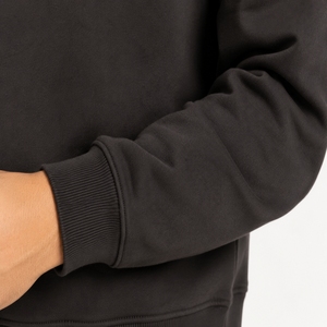 Sweat-shirt pour homme, col rond, noir, premium, lourd, décontracté, pull-over, style oversize, vêtements décontractés pour homme, style de vie pour homme - Product Image 5