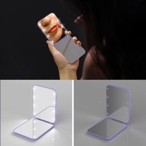 1X/3X Magnification LED <b>Compact</b> Travel Makeup <b>Mirror</b> Pocket 2-Sided Portable Folding Handheld Light Purse - Product Image 3