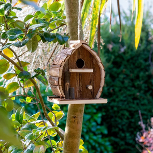 Handcrafted Wooden <b>Log</b> Birdhouse Hanging Outdoor Bird House Rustic Garden Decor Backyard Nesting <b>Box</b> Wholesale - Product Image 6
