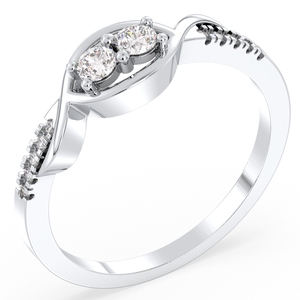 REYES Luxury <b>925</b> Sterling <b>Silver</b> GRA Certified Moissanite Eternity <b>Ring</b> 14K Yellow Gold Plated Fine Engagement <b>Rings</b> For Women - Product Image 2