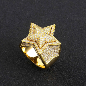 Exclusive 925 Sterling Silver Moissanite Diamond Hip Hop <b>Ring</b> Luxury Streetwear Statement Jewelry with Sparkling <b>Iced</b> Out - Product Image 4