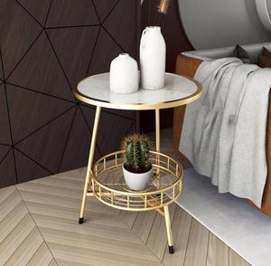 Modern Marble Top Console <b>Table</b> <b>with</b> Gold Metal Base <b>Storage</b> Shelf Living Room Furniture - Product Image 2