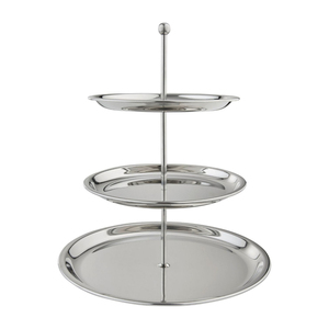 Elegante Soporte Redondo de Dos Niveles para Pastel, de Acero Inoxidable, Plato para Servir, Moderno Exhibidor de Postres y Pasteles de Metal Plateado para Fiestas - Product Image 5