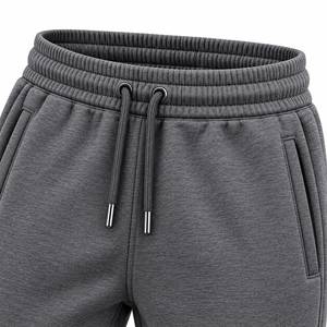Pantalon de jogging fuselé personnalisé pour homme en molleton léger 100 % coton écologique avec cordon de serrage – Vêtements de sport OEM - Product Image 2