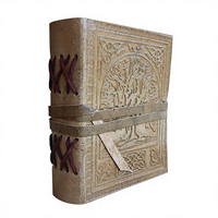Carnet en cuir gaufré « Arbre de Vie » 7x5, nouveau design attrayant, couverture rigide, polyvalent pour le bureau, l'université, l'école et le commerce
