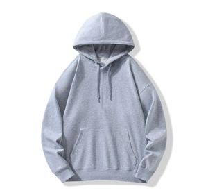 Sweat-shirts à capuche unisexe en coton uni surdimensionnés personnalisables toutes couleurs – Pulls et sweats à capuche pour hommes grandes tailles en molleton bouclette - Product Image 4