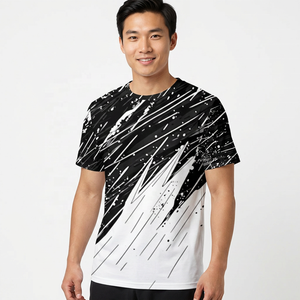 Men's Short Sleeve T-<b>Shirt</b> Digital Print Pattern O-Neck Casual Regular Fit Breathable <b>100</b>% <b>Polyester</b> Knitted - Product Image 3