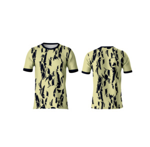 Stylish Front Sublimation <b>Men's</b> T-<b>Shirt</b> 100% Polyester Jersey <b>Short</b> <b>Sleeve</b> Vibrant Colors All Print Soft Breathable Casual Wear - Product Image 1