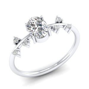 Bague de promesse de mariage REYES Luxury Design en or massif 14 carats avec diamant de laboratoire HPHT CVD, bijoux fins personnalisés pour femmes - Product Image 2