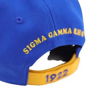 หมวกแก๊ปปักลายตัวอักษร Sigma Gamma Rho สีน้ำเงิน หมวกเบสบอลปรับขนาดได้ หมวกกีฬาลำลอง แฟชั่นเครื่องประดับศีรษะ รับผลิตแบบ OEM ODM - Product Image 5