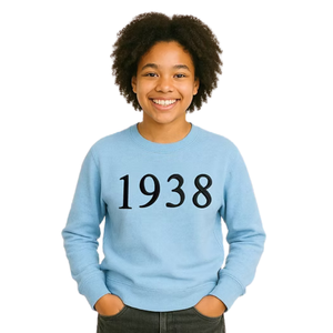 Sudadera para Niñas, Color Azul Claro, con Bordado 3D, Estilo Casual, Manga Larga, Cómoda para el Día a Día - Product Image 1