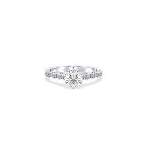 Bague de fiançailles REYES en moissanite de luxe, taille brillant rond, 1,32 carat, classique, en argent sterling 925, certifiée GRA, bijoux fins - Product Image 2