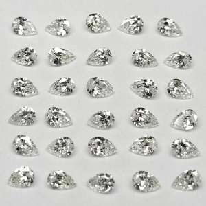 Diamant synthétique cultivé en laboratoire, taille poire fine, 6,00 x 4,00 mm, couleur D, taille fantaisie, certifié, en vrac |   pour la fabrication de bijoux |   Fabrication d'échantillons - Product Image 5