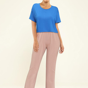 T-shirts courts pour femmes en gros, pour usage quotidien, design personnalisé, tissu respirant, vêtements de mode, t-shirts courts élégants pour femmes - Product Image 2
