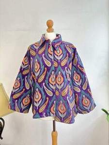 Chaqueta de Algodón Suzani Hecha a Mano al por Mayor, Bordado Floral Multicolor con Cuello, Manga Larga, Estilo Bohemio Étnico - Product Image 5
