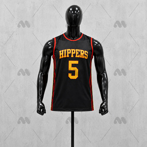 Maillot de basket sans manches personnalisé, séchage rapide, polyester, avec nom et numéro d'équipe, pour entraînement et match - Product Image 1