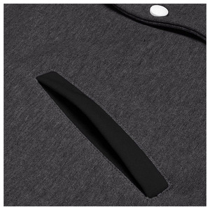 Custom Luxury Black <b>Canvas</b> Stand Collar Vintage Waterproof Windproof Bomber Varsity Jacket Unisex Front Logo - Product Image 4