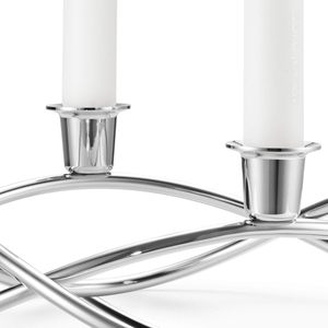 Porte-bougie en acier inoxydable poli miroir, accent décoratif moderne, résistant à la rouille, durable et facile à entretenir - Product Image 3