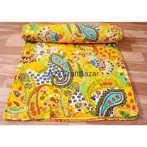 Juego de Edredón de Algodón Orgánico Estampado a Mano, Diseño Tradicional de Lujo, Estilo Kantha Vintage, Transpirable, Ecológico, para Todas las Estaciones - Product Image 4