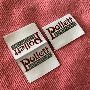 Étiquettes tissées damassées colorées à surface lisse TITAN TREAD WEAR, pliées sur un côté, lavables, avec bord coupé au laser pour vêtements et accessoires - Product Image 1