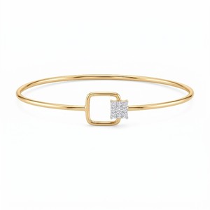 Bracelet unisexe en or blanc avec diamants ronds taille brillant, certifié IGI, style tendance, pour mariage et usage quotidien - Product Image 1