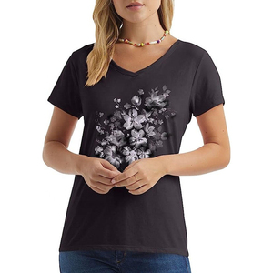 T-shirt personnalisé pour femme avec logo, impression sérigraphique, t-shirt personnalisé pour femme avec logo OEM - Product Image 1