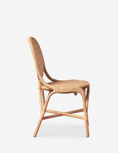 Silla de Comedor Tapizada de Ratán Natural, Hecha a Mano, Ecológica, Duradera, para Cafetería, Restaurante y Diseño de Interiores Tropicales - Product Image 3