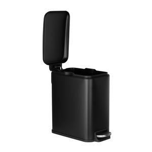 Pattumiera a pedale sottile in acciaio da 11,4x5,71x10,7 pollici con coperchio a chiusura ammortizzata per ufficio (6L) - Product Image 4