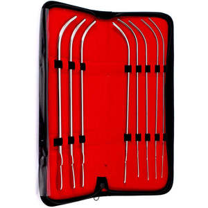 Curved Van Buren Sound Urethral Set of 8 Dental <b>Surgical</b> <b>Instruments</b> Kit Manual Stainless By Dentavex - Product Image 5