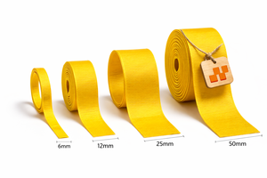 Cinta de Grosgrain de Poliéster 100% Texturizada, Resistente al Encogimiento, Color Amarillo Girasol, 10 mm, de Neelkamal Industries, para Prendas y Manualidades - Product Image 2