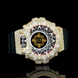 Montre élégante de qualité supérieure en moissanite VVS pour femmes, bracelet luxueux orné de pierres brillantes, disponible à la vente - Product Image 1