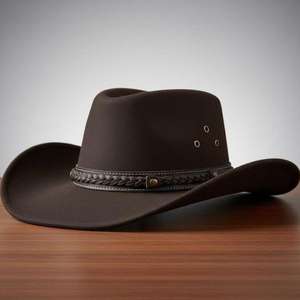 Sombreros y Gorras Vaqueras de Cuero Genuino Hechos a Mano, Precio de Fábrica, Estilo Europeo, Sombrero Líder en Ventas, Sombrero de Cuero Personalizado con Marca - Product Image 2