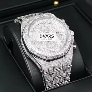 Montre de luxe pour homme en alliage premium, style hip-hop, avec diamants moissanite, mouvement à quartz, construction durable et design élégant - Product Image 2