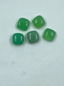 Pierre précieuse naturelle de chrysoprase, forme coussin authentique, 5 pièces, 5,85 carats, pour la fabrication de bijoux - Product Image 3