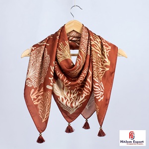 Écharpes carrées pour femmes, légères et douces, accessoires de mode élégants, fabricant OEM ODM, Gran Canaria, tissu personnalisé - Product Image 3