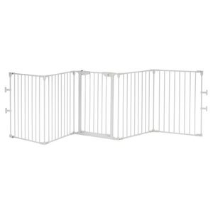 Set di 5 Recinzioni Pieghevoli Moderne Bianche per Caminetto 295.8*74.8*2cm, Accessori in Ferro e Acciaio per Caminetto Elettrico da Esterno e Arredamento Casa - Product Image 3