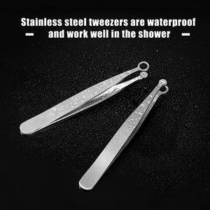 Pinzas Profesionales de Metal, Acero Inoxidable, Punta Puntiaguda, Pinzas para Cejas 2026, para Extensión de Pestañas y Cejas - Product Image 5
