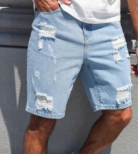 Shorts en jean pour hommes, style vintage, taille mi-haute, fermeture éclair, coupe ample, décontractés, en tissu de coton doux et respirant, vente en gros, commandes en gros, pas cher - Product Image 3