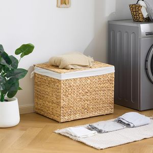 Panier à linge en jacinthe d'eau, vente en gros, fait main, tissé naturellement, panier à linge, organisateur de rangement, écologique, design personnalisé - Product Image 1