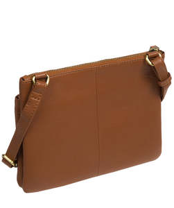 Bolso Bandolera de Piel Auténtica Marrón Personalizado para Mujer con Múltiples Bolsillos con Cremallera, Estilo Minimalista, Bolso de Viaje para Uso Diario - Product Image 2